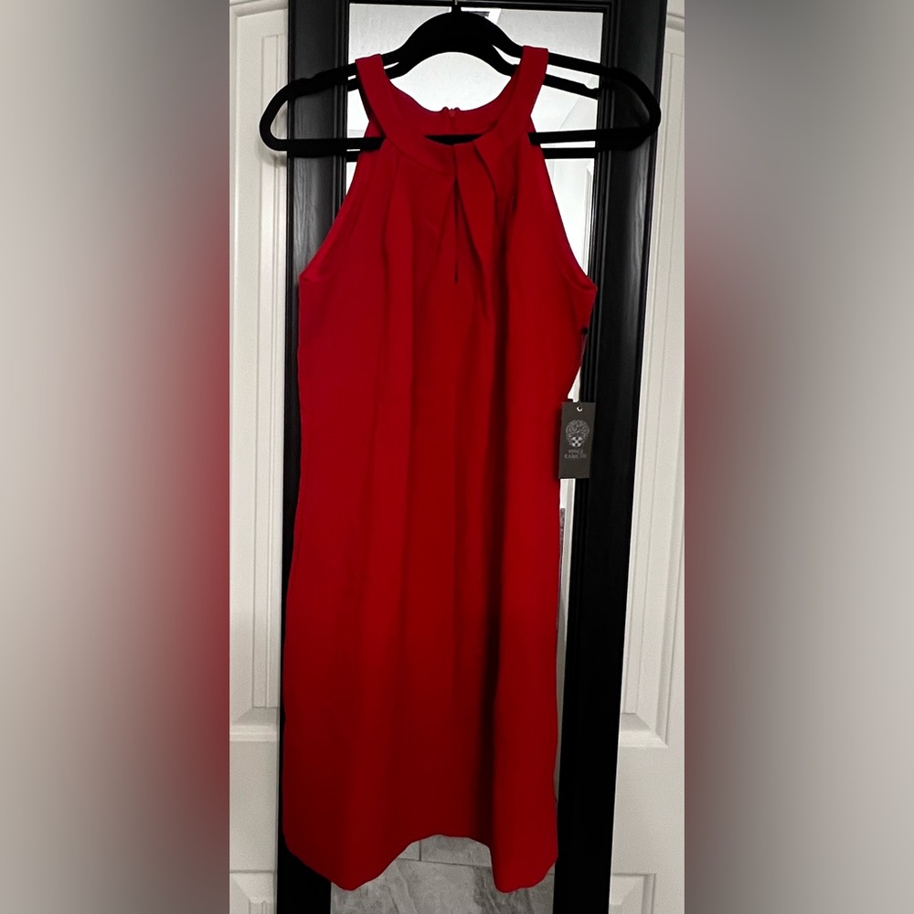 Vince Camuto Red Sheath Crape Dress| NWT Vince Camuto Dress| Size: 8